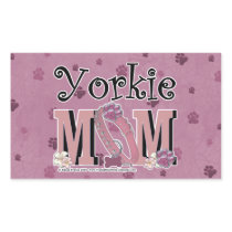 Yorkie MOM Rectangle Stickers