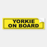 Yorkie on Board Bumper Stickers