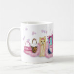 Yorkie Pink Feather Boa Coffee Cup Mug