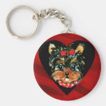 Yorkie Poo Valentine Porte-clefs