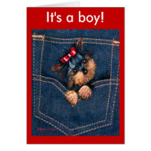 Yorkie Puppy in Pocket Cards