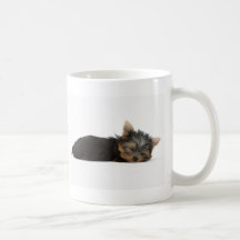 Yorkie Puppy Sleeping Coffee Mugs