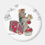 Yorkie Travelling Paris Fridge Magnets