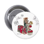 Yorkie Travelling Paris Pins