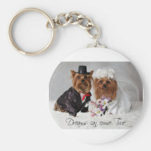 Yorkie Wedding Dreams Can Come True Key Chains