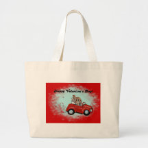 Yorkies in Convertible Valentines Canvas Bag