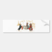 Yorkies Travelling Paris Gifts for the Family Bumper Sticker