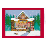 Yorkshire Terrier Christmas Treat Shop Holiday Greeting Card