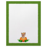 Yorkshire Terrier Halloween Jack-O-Lantern letterhead