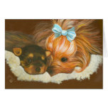 Yorkshire Terrier Mom with Puppy Cards
