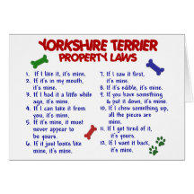 YORKSHIRE TERRIER Property Laws 2 Yorkie Card