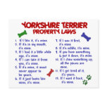 YORKSHIRE TERRIER Property Laws 2 Yorkie postcards
