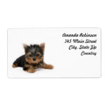 Yorkshire Terrier Puppy Shipping Label