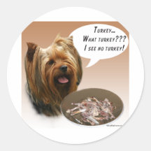 Yorkshire Terrier Turkey Stickers