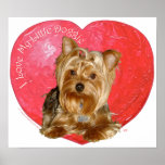 Yorkshire Terrier Valentine's Day Posters
