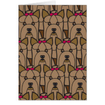 Yorkshire Terriers Greeting Card