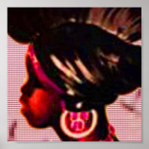 YORUBA GIRL BY LIZ LOZ POSTER