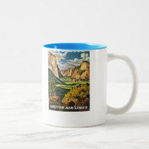Yosemite American Vintage Travel Posters Coffee Mugs