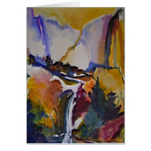 Yosemite Autumn Watercolor Card
