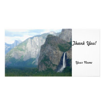 Yosemite Bridalveil Fall Custom Photo Card