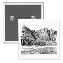 Yosemite Falls Pinback Buttons