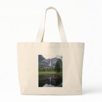 yosemite falls reflection tote bags