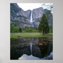 yosemite falls reflection posters