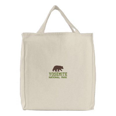 Yosemite National Park Bear Embroidered Bags