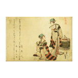 Yoshiwara Sparrow Wrapped Canvas Canvas Prints