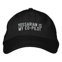 Yossarian is my co-pilot embroidered baseball caps