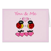 You and Me Ladybug Love Cards