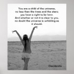 You are a child of the Universe Posters