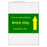 You Are Approaching Bitch City Cards