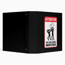 You Are Being Monitored - Office Humour Vinyl Binders