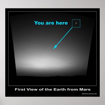 You are Here - First view of Earth Poster by Space_Exploration