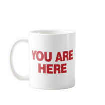 You Are Here - Red Coffee Mugs