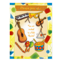 You are invited to a kids Recital postcard