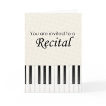 You are invited to a Recital Card