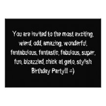 You are invited to the most exciting, wierd, od...