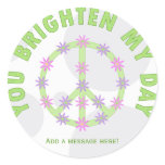 You Brighten My Day Peace Sign Stickers