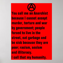you call me an anarchist poster