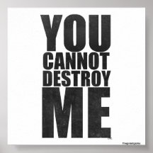 You cannot destroy me poster