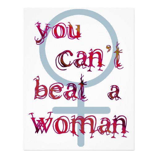 You Can't Beat a Woman Letterhead Template