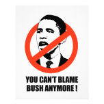 You can't blame Bush anymore Letterhead
