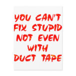 You Can't Fix Stupid Not Even With Duct Tape Post Cards
