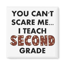 You Can't Scare Me...I Teach Second Grade Fridge Magnets