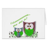 You did it owl graduation note card