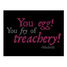 You Egg!  You Fry of Treachery! Post Cards