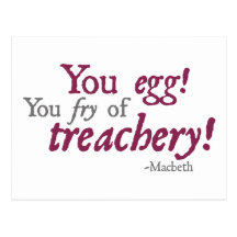 You Egg!  You Fry of Treachery! Postcards
