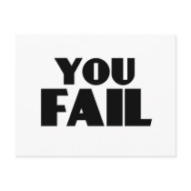 You Fail Postcard